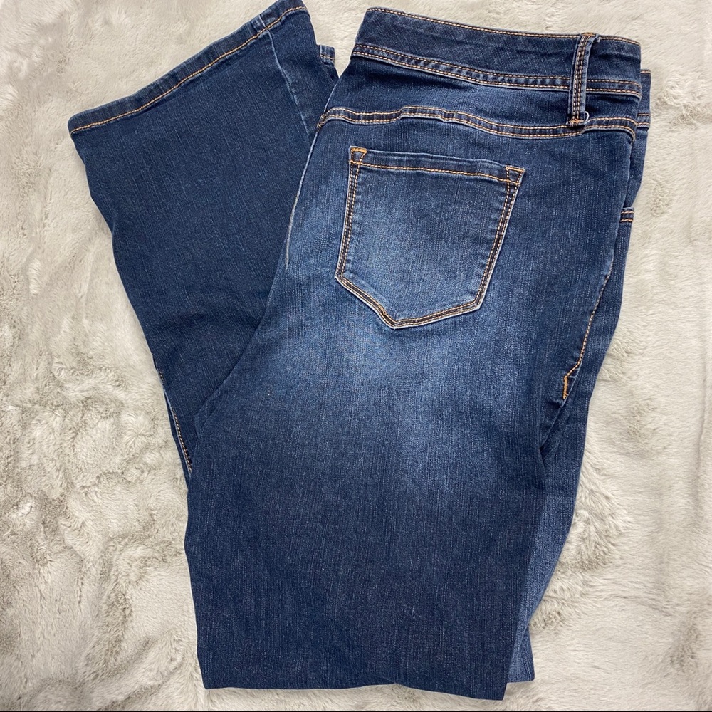 Torrid luxe slim boot dark wash jeans feel the fit size 20 regular